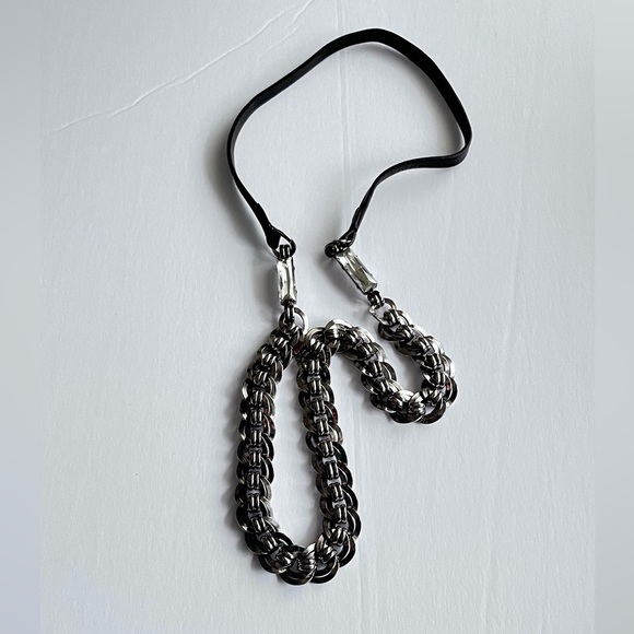 HELENE ZUBELDIA PARIS Brand New Silver Chain Large Crystal Necklace - Picture 7 of 7